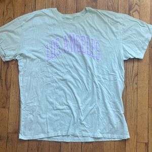 Lime green and purple Los Angeles t shirt